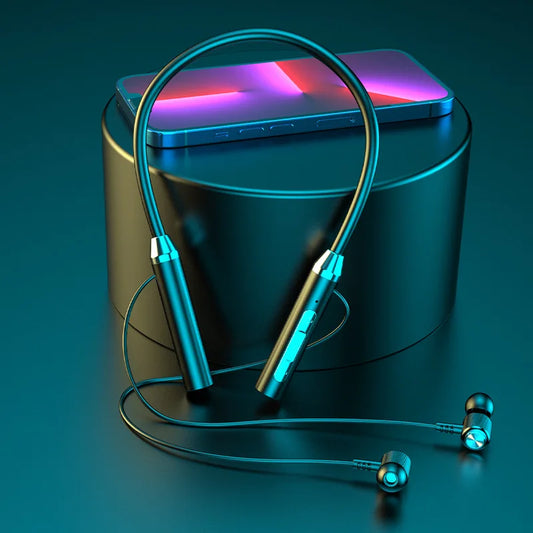 Bluetooth Neckband Earphones – LED Display 🎧