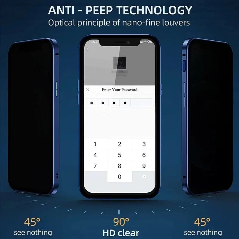 Magnetic Privacy Case – iPhone 11–16 📱