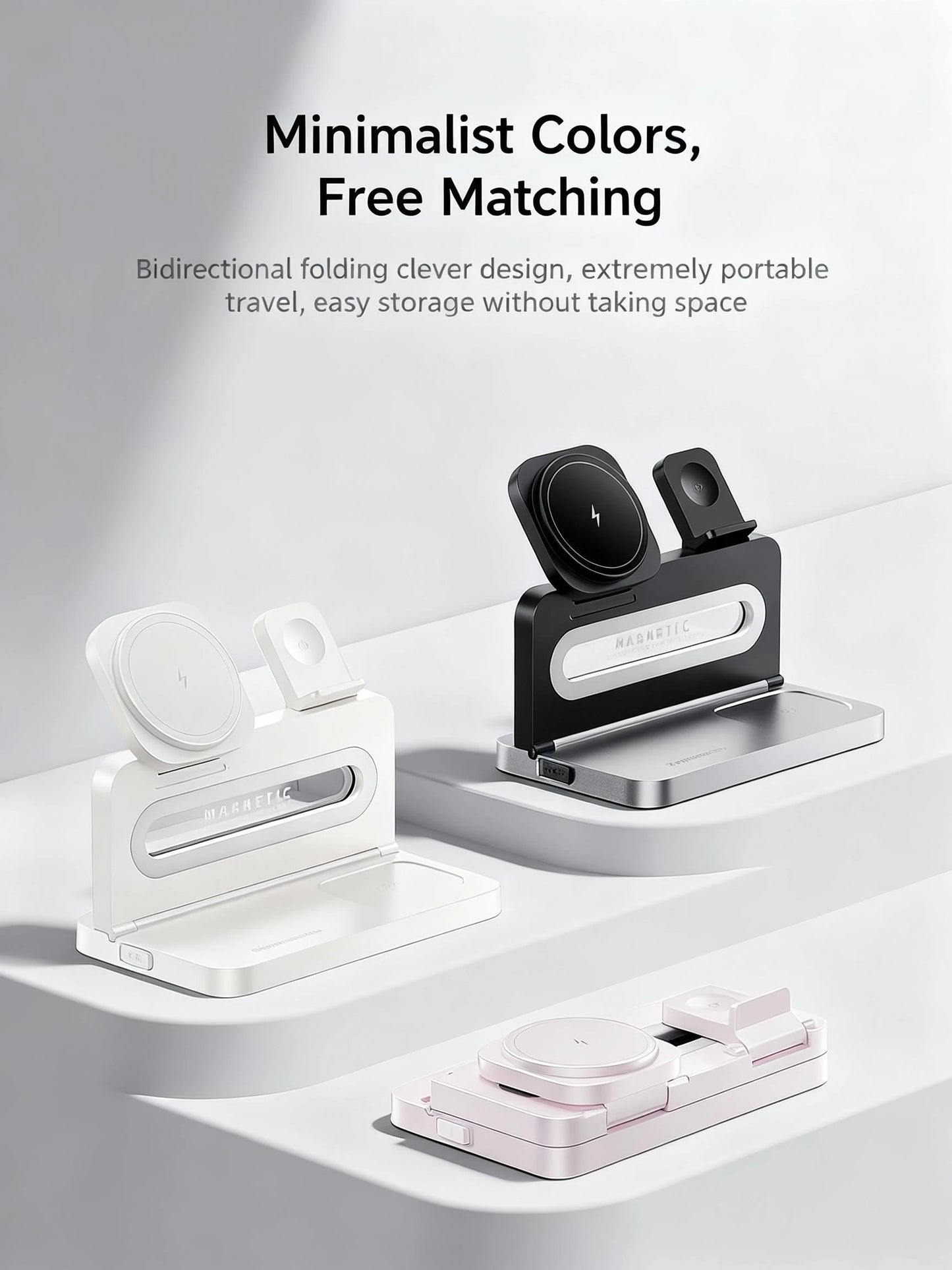 wireless 3‑in‑1 MagSafe Charger with LED Desk Lamp