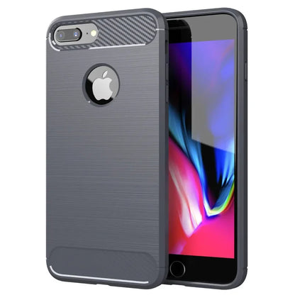 Carbon‑Fiber Texture Silicone & TPU Case — Shockproof Back Cover for iPhone 6–XR/XS Max/SE3