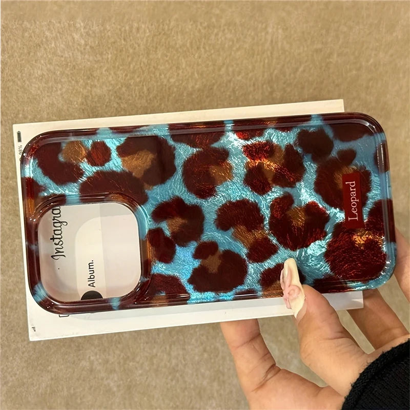 Fashion Leopard Smudge Soft TPU Case — Cute Leopard Print Cover for iPhone 7–17 Series
