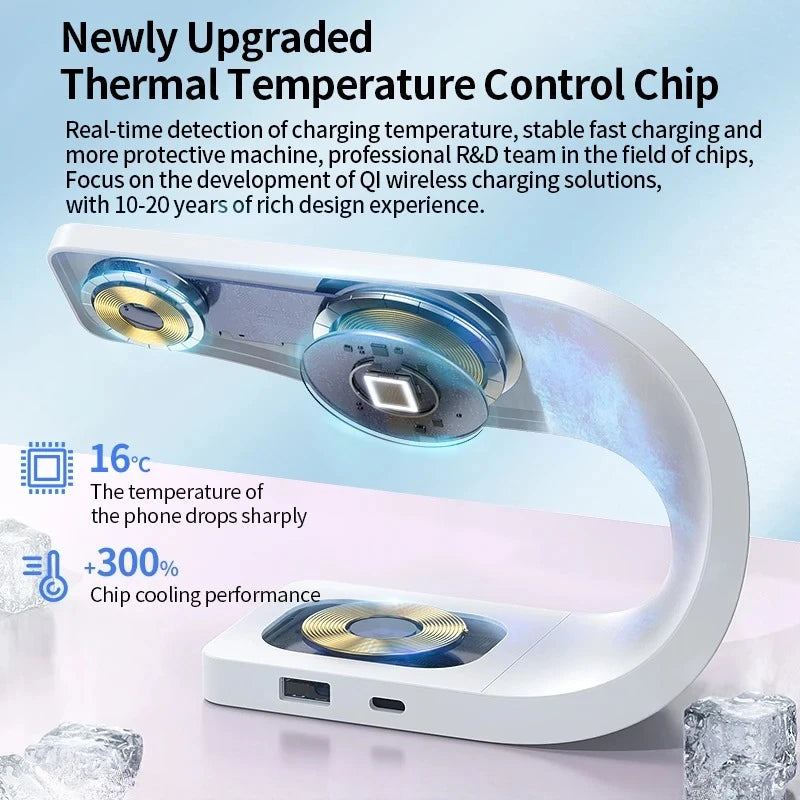 4-in-1 Magnetic Wireless Charger Stand – 15W ⚡📱⌚