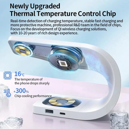 4-in-1 Magnetic Wireless Charger Stand – 15W ⚡📱⌚