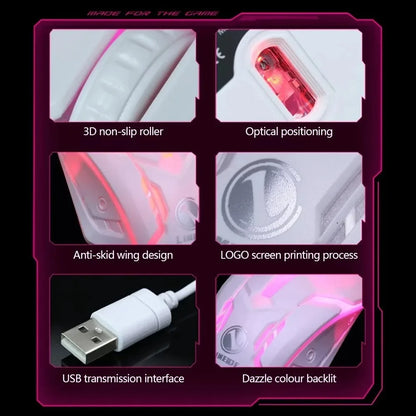 Colorful RGB Wired Mouse — Comfortable Office & Gaming Mouse for Windows/macOS
