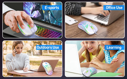 RGB Wired Gaming Mouse — Ergonomic, 6-Level 7200 DPI, Backlight
