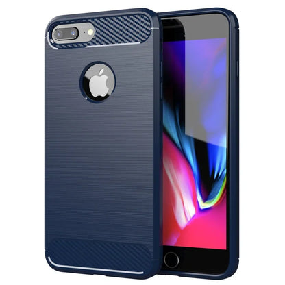 Carbon‑Fiber Texture Silicone & TPU Case — Shockproof Back Cover for iPhone 6–XR/XS Max/SE3
