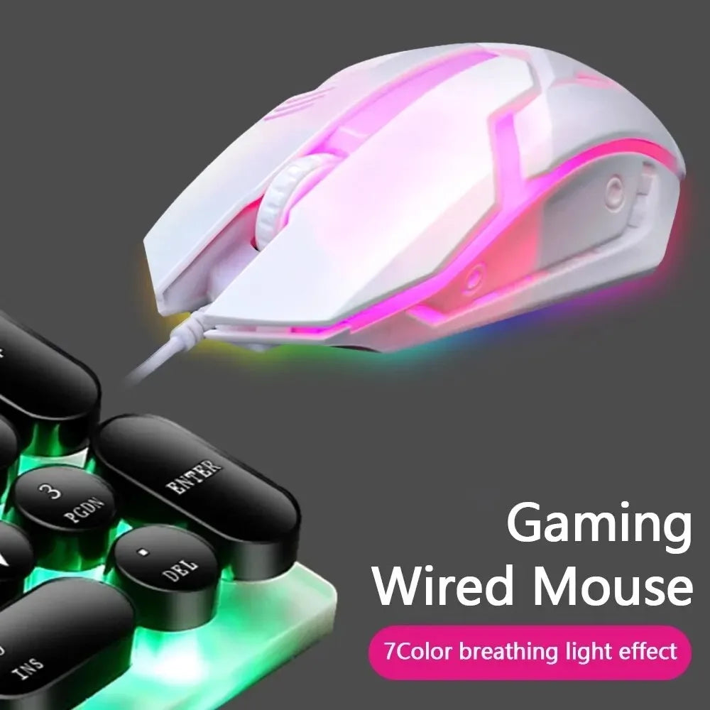 Colorful RGB Wired Mouse — Comfortable Office & Gaming Mouse for Windows/macOS