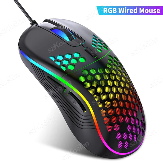 RGB Wired Gaming Mouse — Ergonomic, 6-Level 7200 DPI, Backlight
