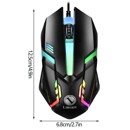 Colorful RGB Wired Mouse — Comfortable Office & Gaming Mouse for Windows/macOS