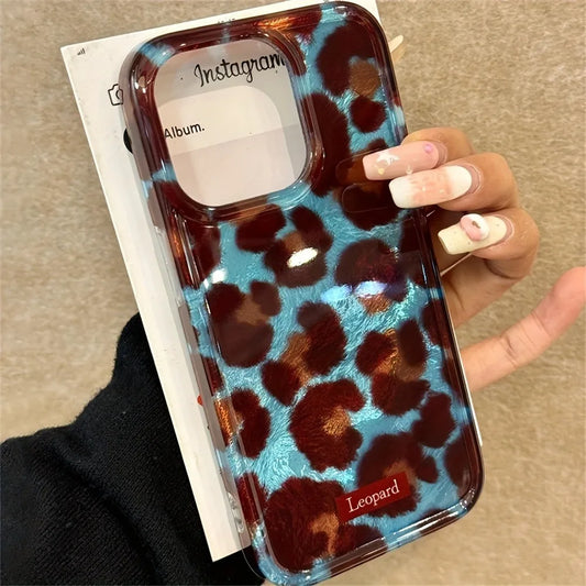 Fashion Leopard Smudge Soft TPU Case — Cute Leopard Print Cover for iPhone 7–17 Series