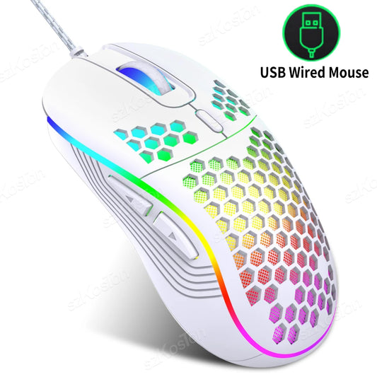 RGB Wired Gaming Mouse — Ergonomic, 6-Level 7200 DPI, Backlight