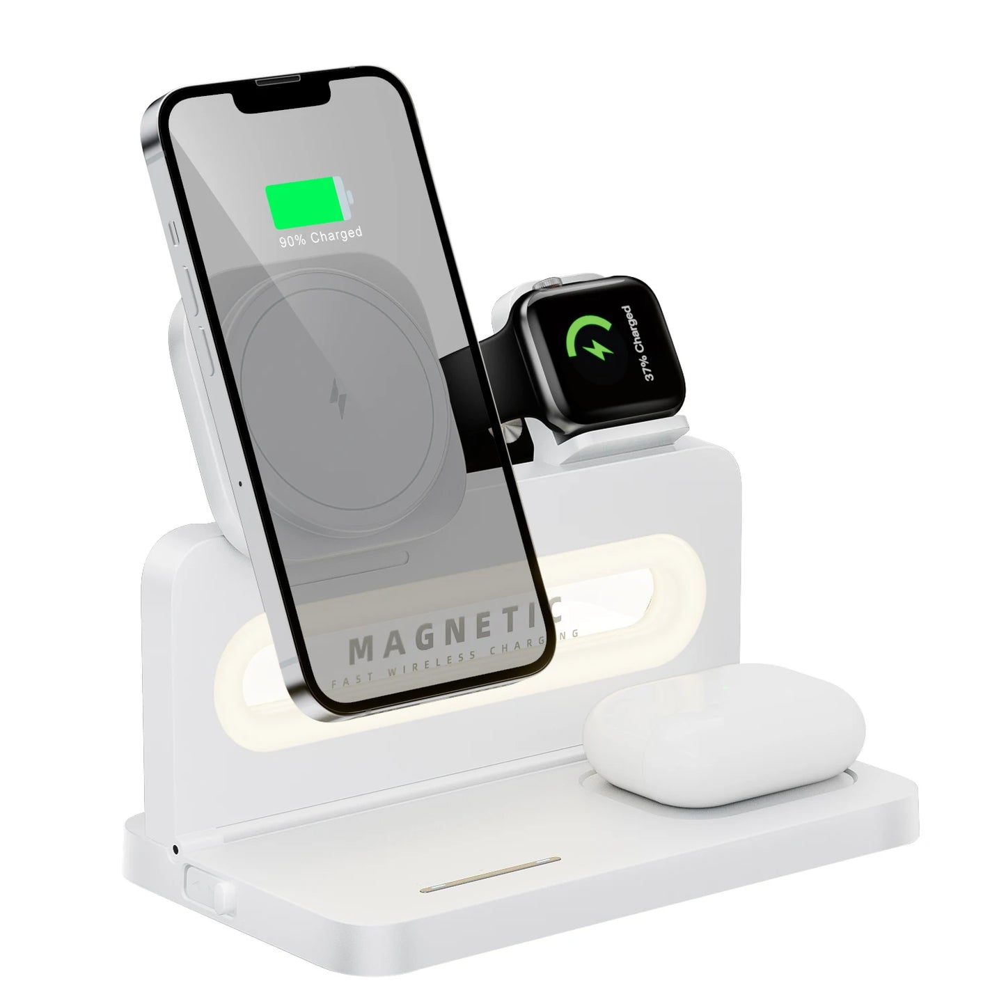 wireless 3‑in‑1 MagSafe Charger with LED Desk Lamp
