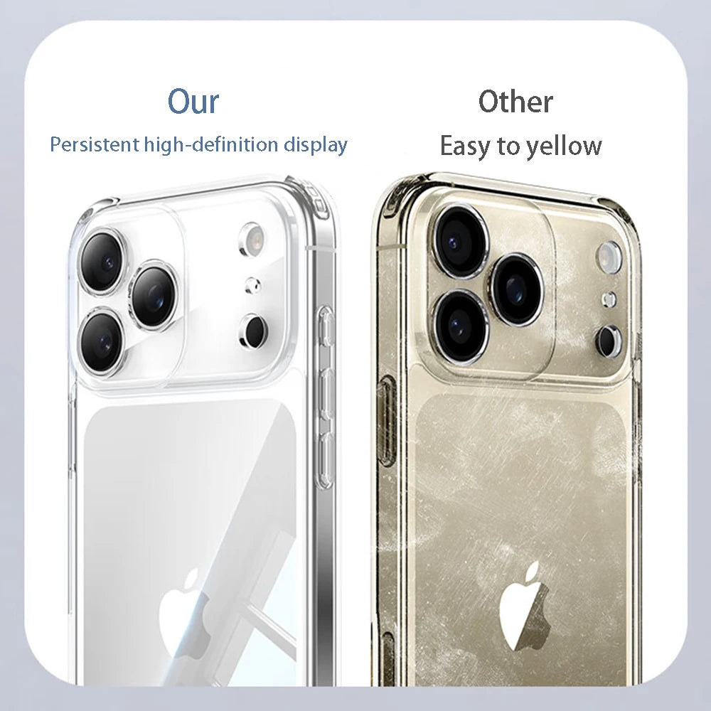 Luxury Transparent Soft TPU Case — Clear Silicone Back Cover for iPhone 17 Pro Max