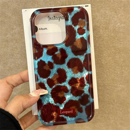 Fashion Leopard Smudge Soft TPU Case — Cute Leopard Print Cover for iPhone 7–17 Series