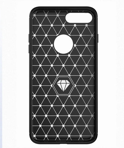 Carbon‑Fiber Texture Silicone & TPU Case — Shockproof Back Cover for iPhone 6–XR/XS Max/SE3