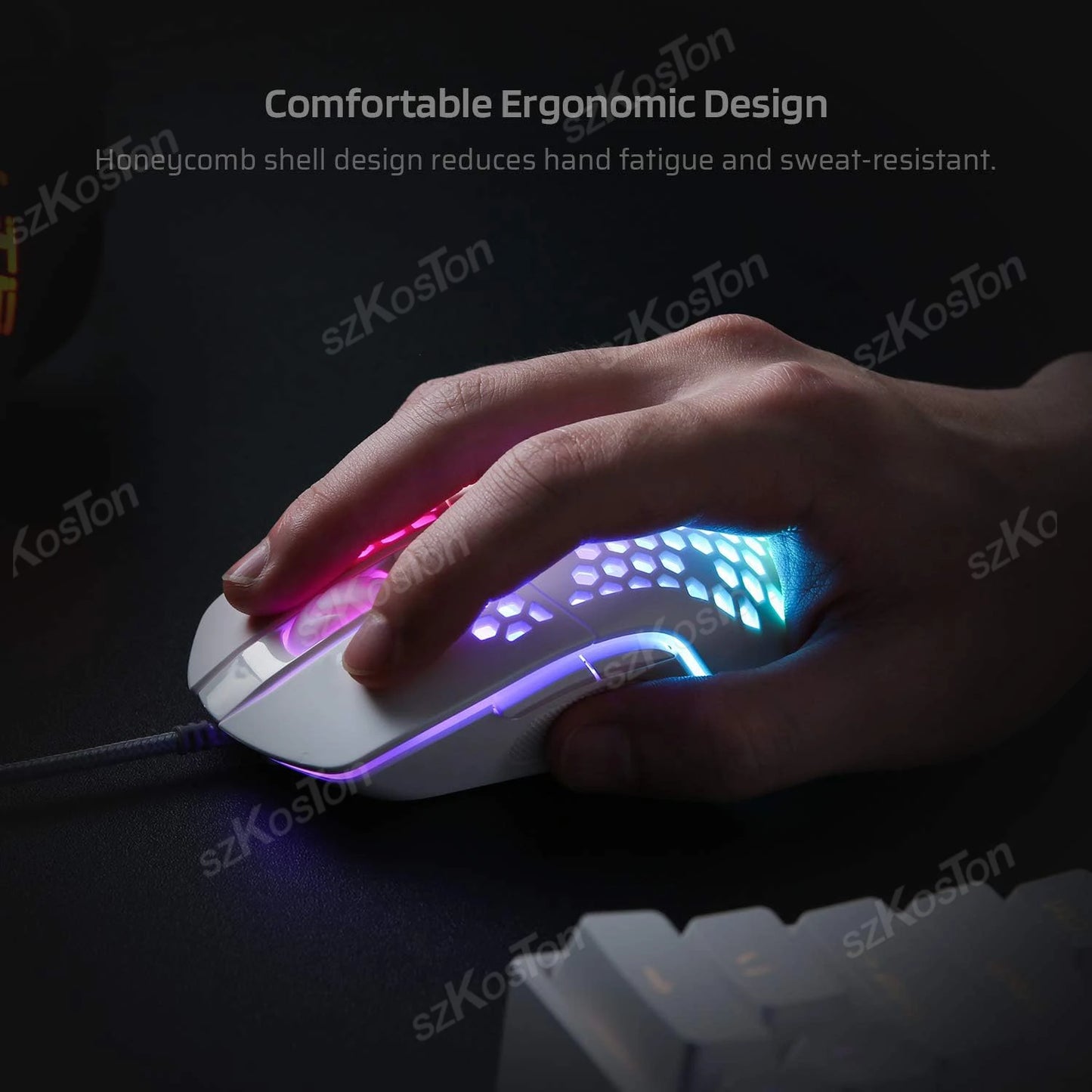 RGB Wired Gaming Mouse — Ergonomic, 6-Level 7200 DPI, Backlight
