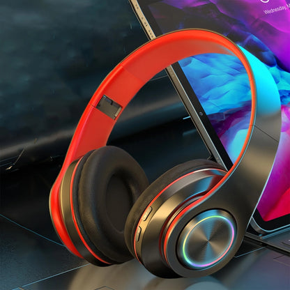 Foldable Wireless Headphones — Active Noise Cancellation, Powerful Bass & LED Light