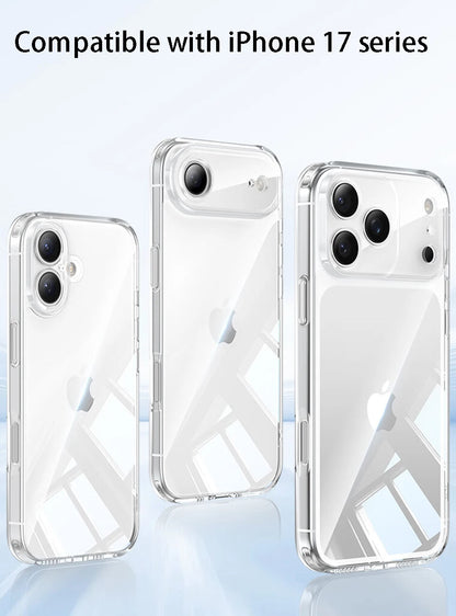Luxury Transparent Soft TPU Case — Clear Silicone Back Cover for iPhone 17 Pro Max