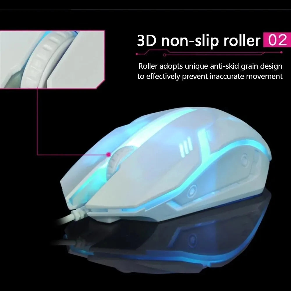 Colorful RGB Wired Mouse — Comfortable Office & Gaming Mouse for Windows/macOS