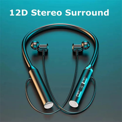 Bluetooth Neckband Earphones – LED Display 🎧