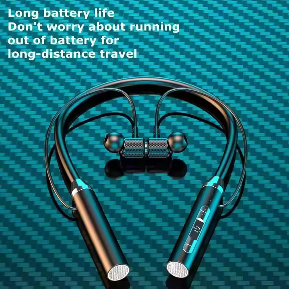 Bluetooth Neckband Earphones – LED Display 🎧