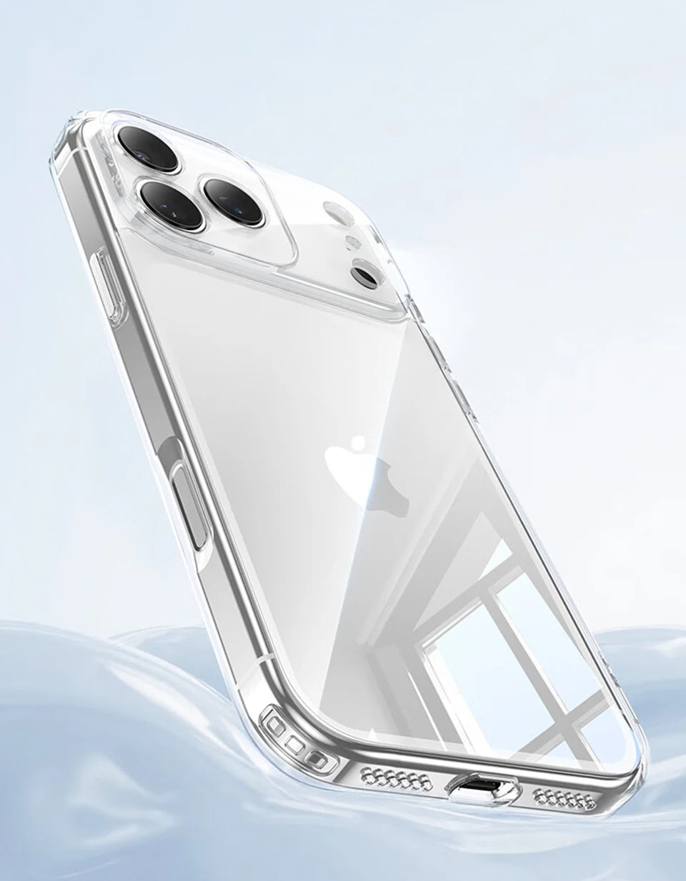 Luxury Transparent Soft TPU Case — Clear Silicone Back Cover for iPhone 17 Pro Max